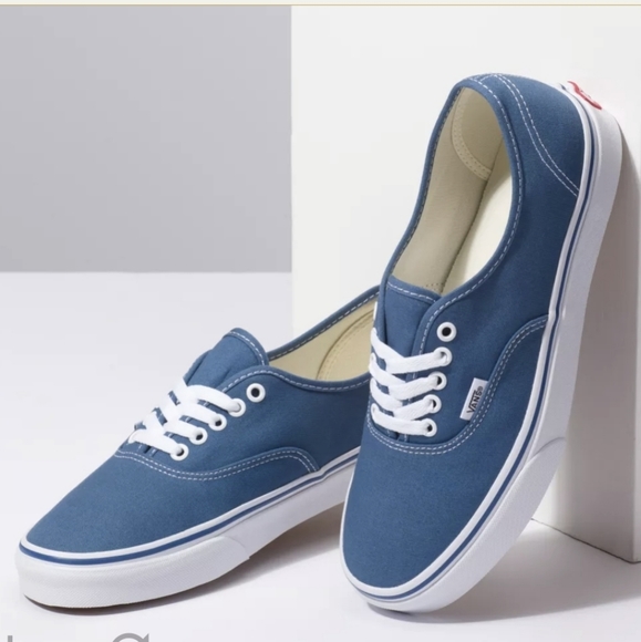 Never worn VANS Old Skool 751505 Low Canvas Skate Shoes Blue Mens 5.5 Womens 7 - Picture 3 of 8